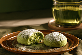 Almond Matcha Truffle Cookie
